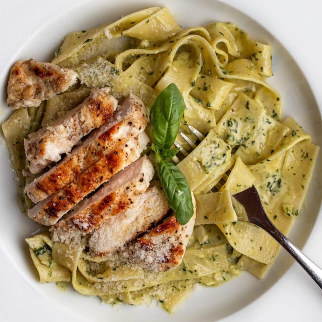 Tuesday Dinner Special - Creamy Chicken Pesto.