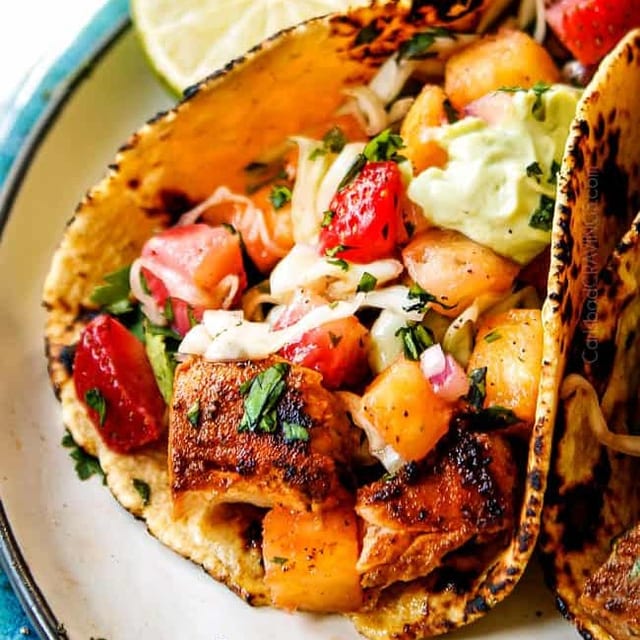 Tuesday Dinner Special - Blackened Mahi Tacos.