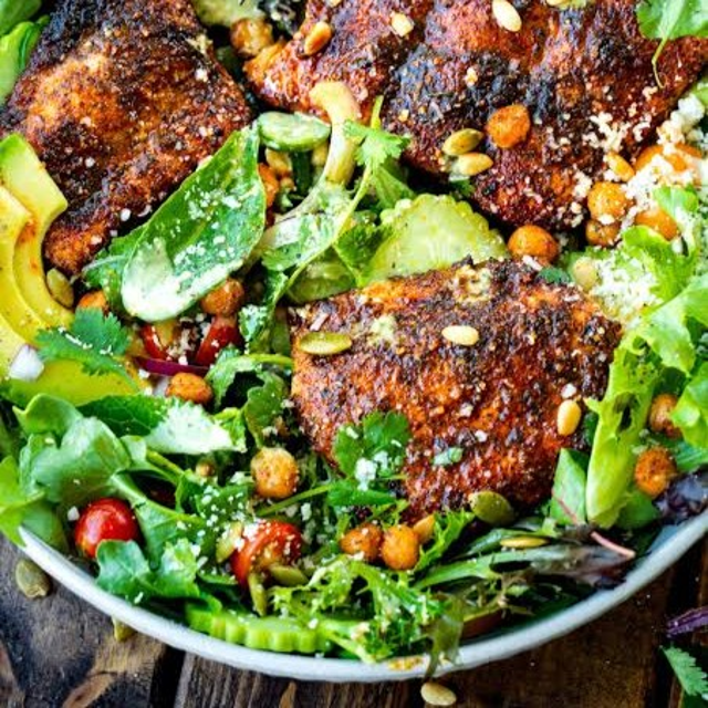 Thursday Dinner Special - Citrus Salmon Arugula Salad.