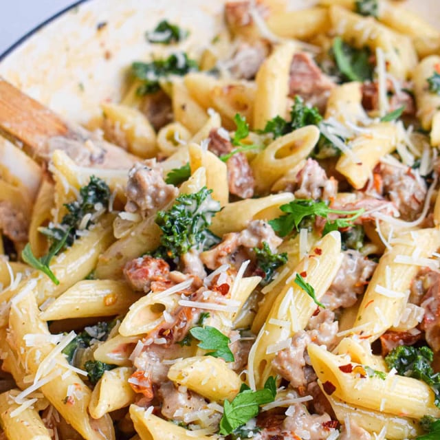 Thursday Dinner Special - Creamy Tuscan Sausage & Spinach Penne.