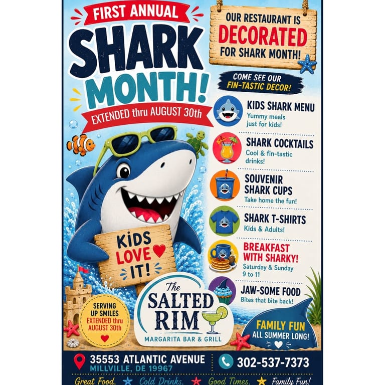 The Sharks are Staying!  Extended thru August 30th