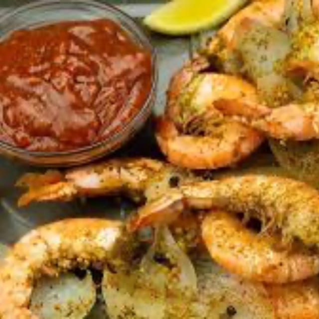 Steamed Shrimp Dinner.