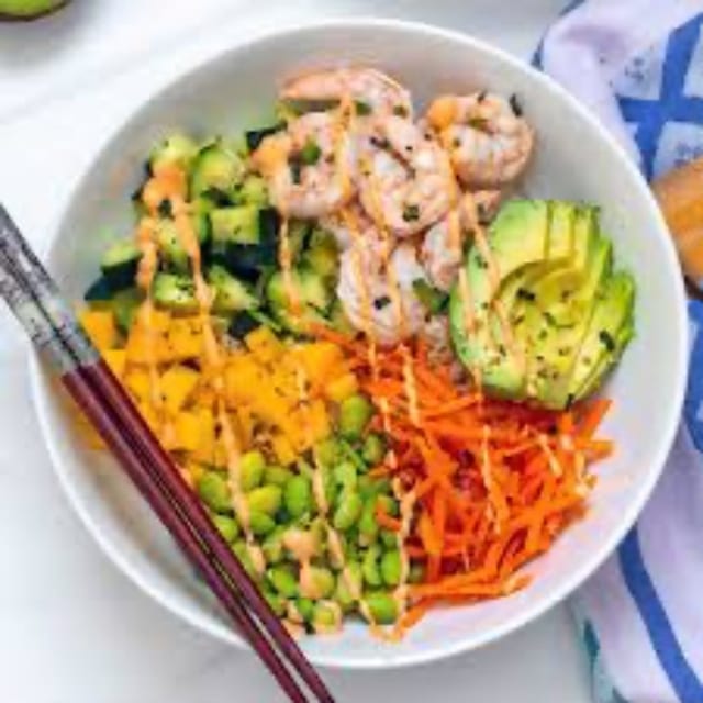 Poke Shrimp Bowl.