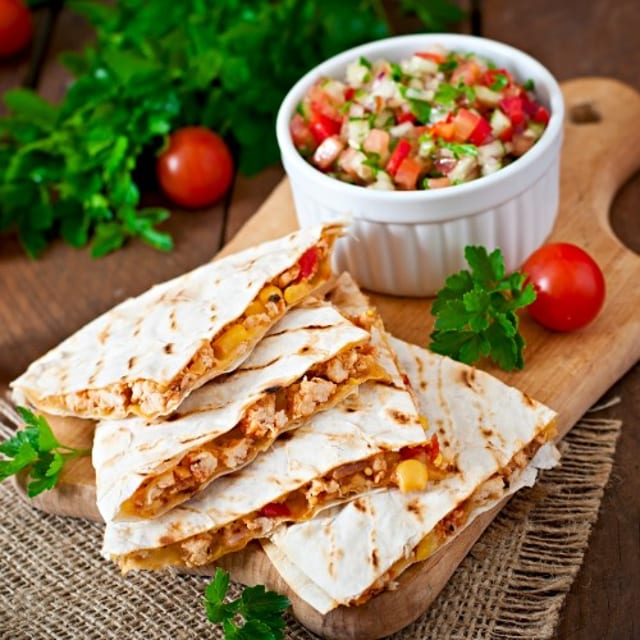 Cancun Chicken Quesadilla.