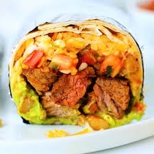 Thursday Dinner Special - Mexican Steak Burrito.