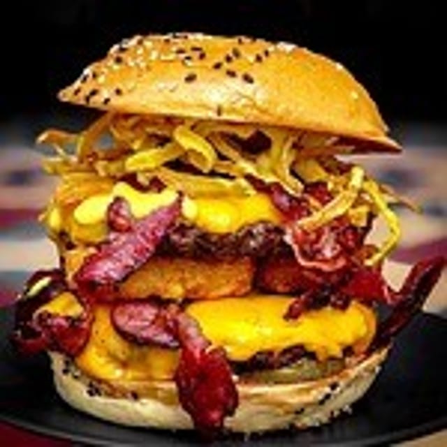 $12 Lunch Special - Rim Double Bacon Burger.