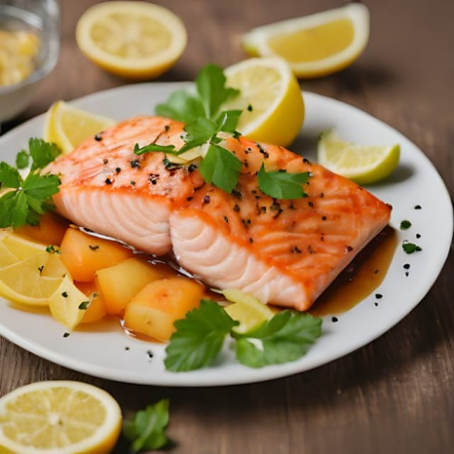 Salmon Dinner-Broiled.