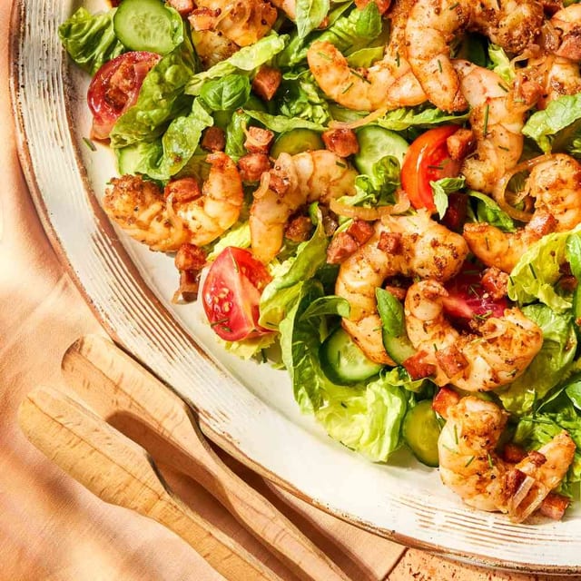 Tuesday Dinner Special - Cajun Shrimp Chopped Salad.