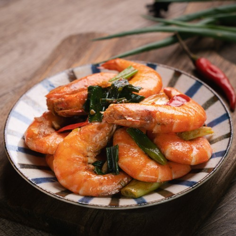 Savor our steamed shrimp