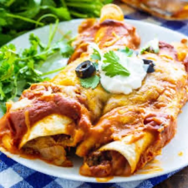 Ground Beef Enchilada.