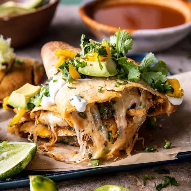 $12 Lunch Special - Chicken Tinga Crunch - Wrap Quesadilla.