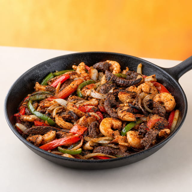 Sunday Dinner Special - Shrimp & Steak Fajita.