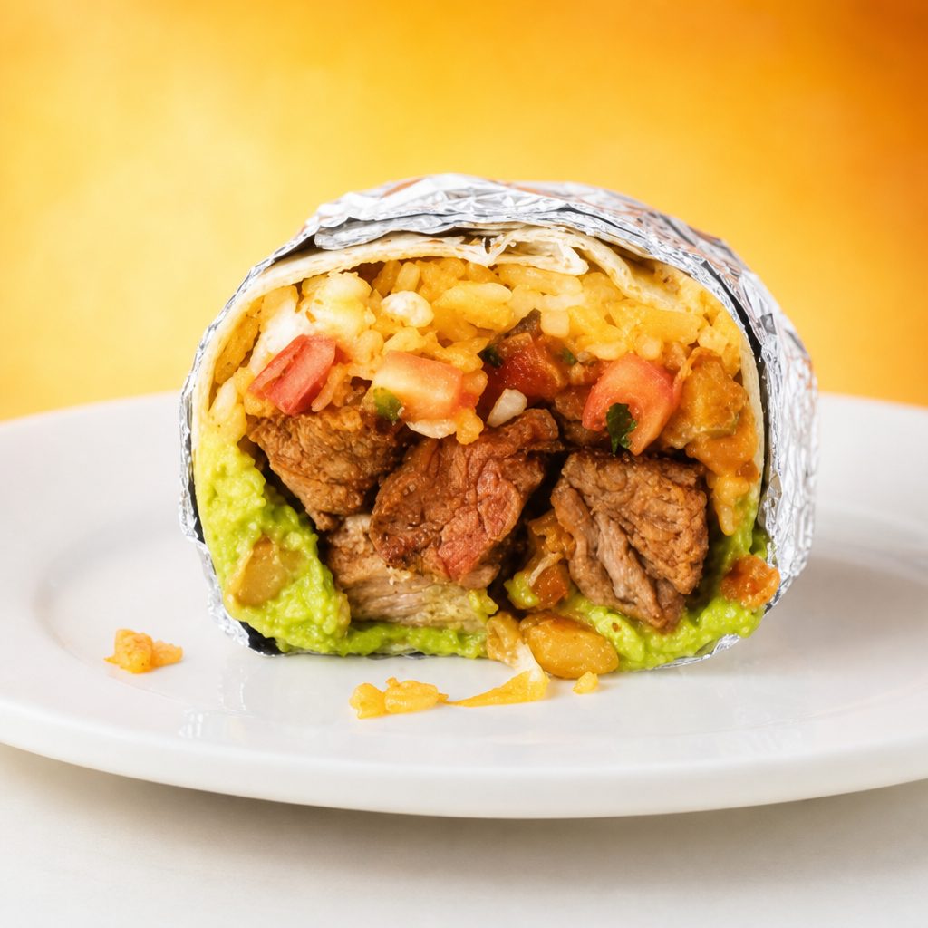 Thursday Dinner Special - Mexican Steak Burrito.
