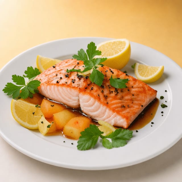 Salmon Dinner-Broiled.