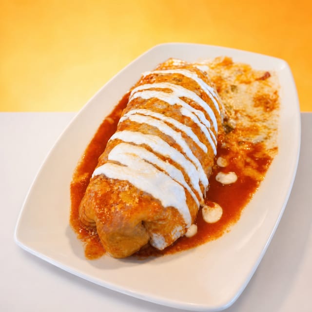 Adobo Shrimp Burrito.