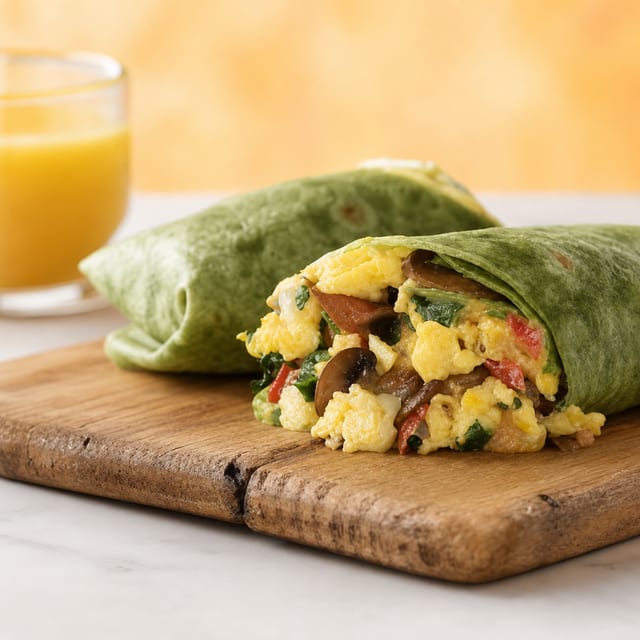 Spinach & Mushroom Wrap.