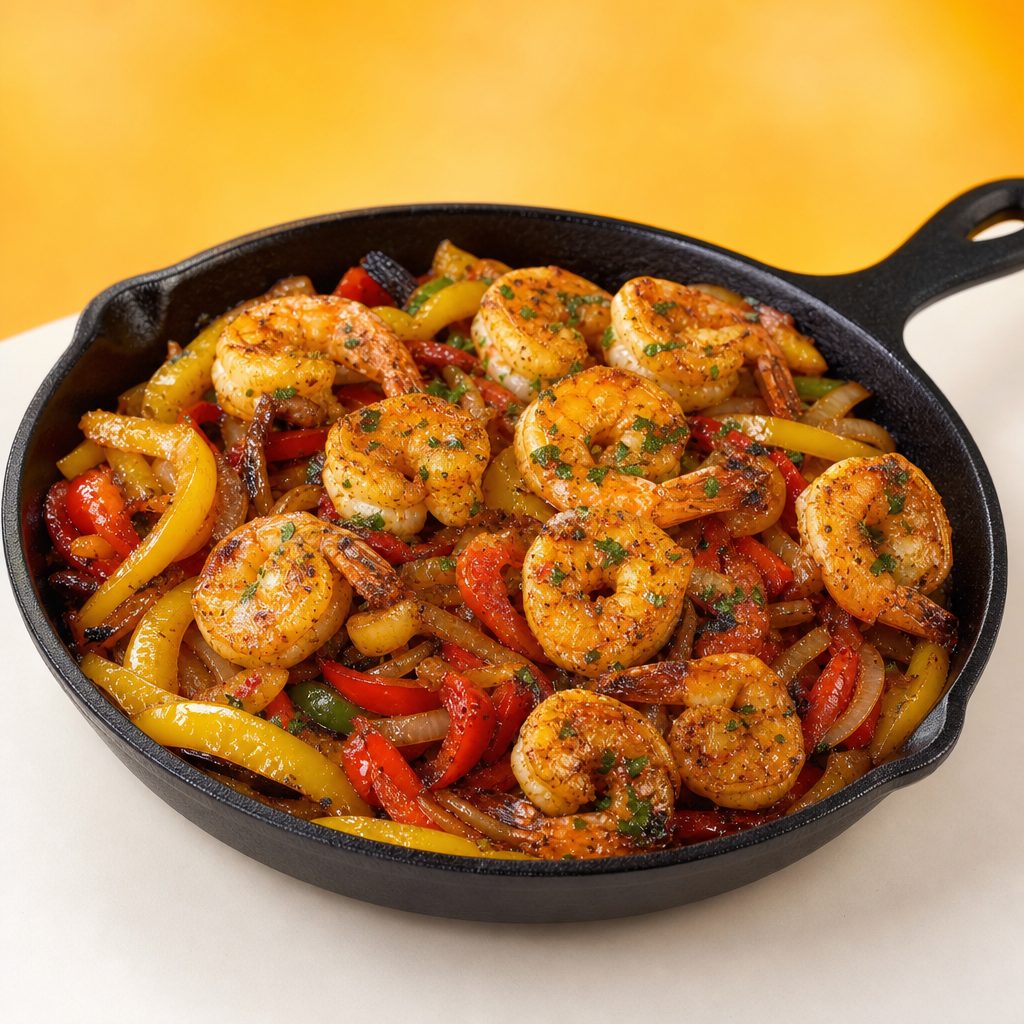 Shrimp & Andouille Fajita.