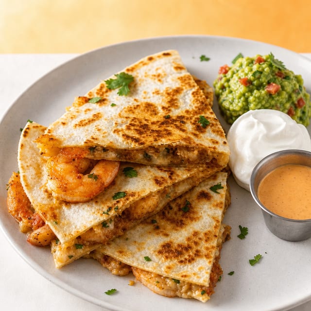 Shrimp & Crab Quesadilla.