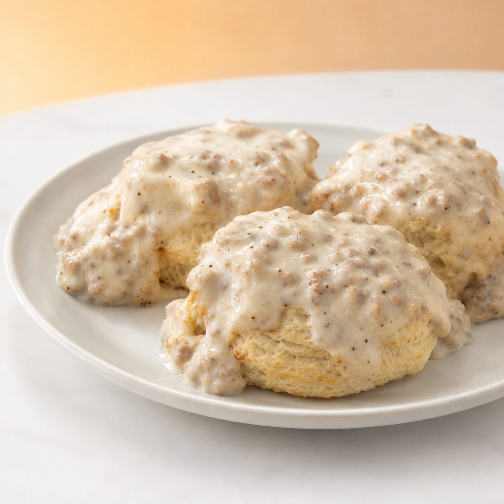Sausage Biscuits & Gravy.