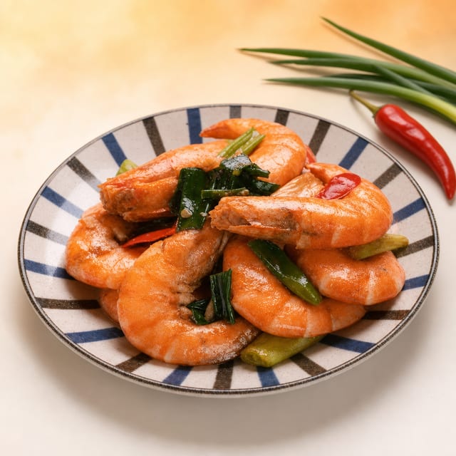 Steamed Shrimp.