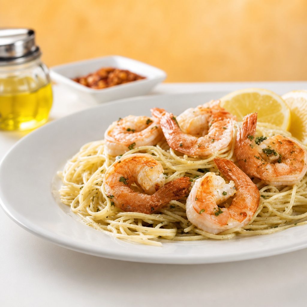 Friday Dinner Special - Shrimp Scampi Linguini.