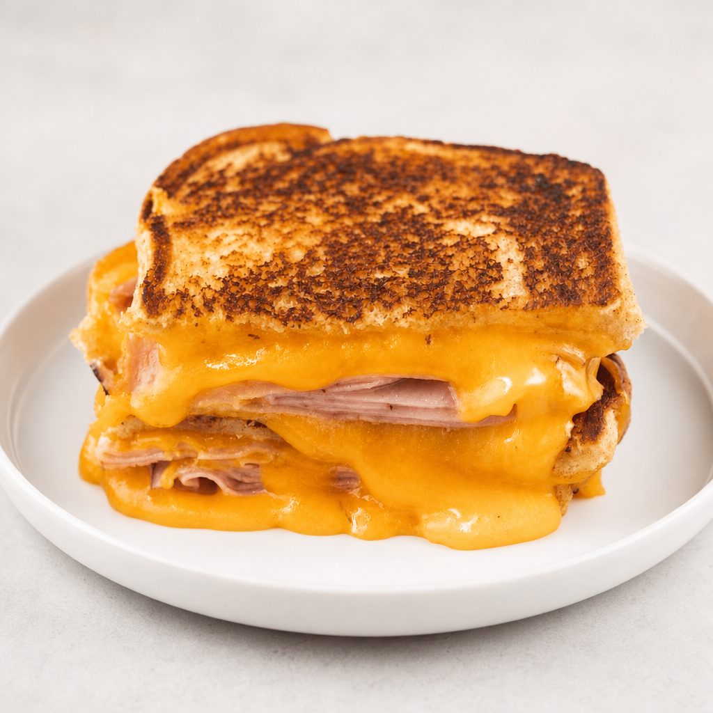 $12 Lunch Special - Hot Ham & Spicy Peach Grilled Cheese.