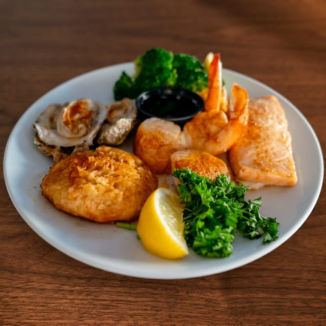 Wednesday Dinner Special - Broiled Seafood Platter.