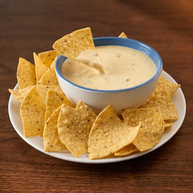 Queso & Chips - TO GO (16oz).