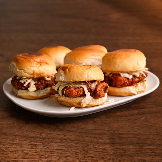 Sliders - Nashville Hot Honey Chicken.
