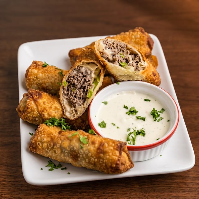 Cheesesteak Eggrolls.