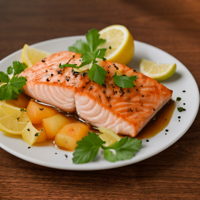 Salmon Dinner-Broiled.