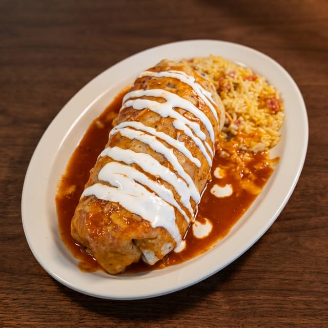 Adobo Shrimp Burrito.