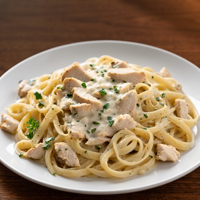 Tuscan Chicken Alfredo Linguini.